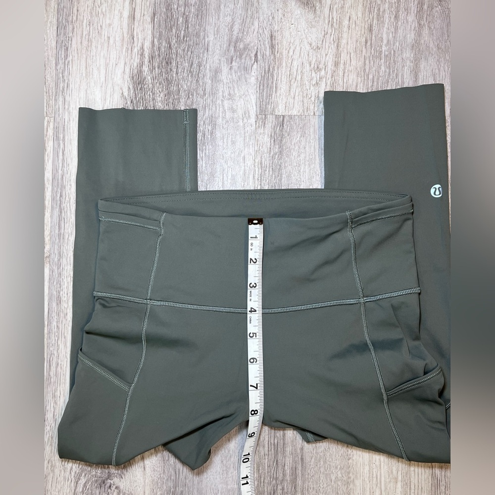 Lululemon Fast and Free Crop II Nulu‎ Leggings in green Size 6 - Picture 8 of 10